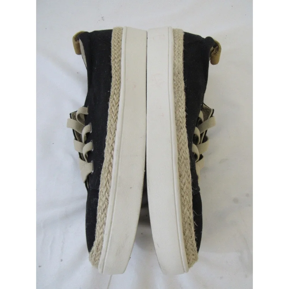 Spenco Women's Malibu Sneaker Black Espadrille Shoe Comfort Causal Size 10B